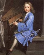 samuel pepys an 18th century painting of young man playing the spinet by jonathan richardson USA oil painting reproduction